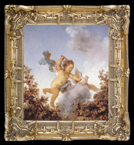 framed  Jean-Honore Fragonard Love the avenger, Ta020-2